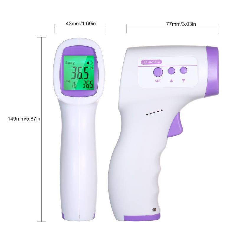 Infrared Thermometer Non-contact 1.3-inch LCD Backlight Display - Dual Body & Scan Mode Digital Thermometer for Household And Medical Temperature Measurement - Image 3