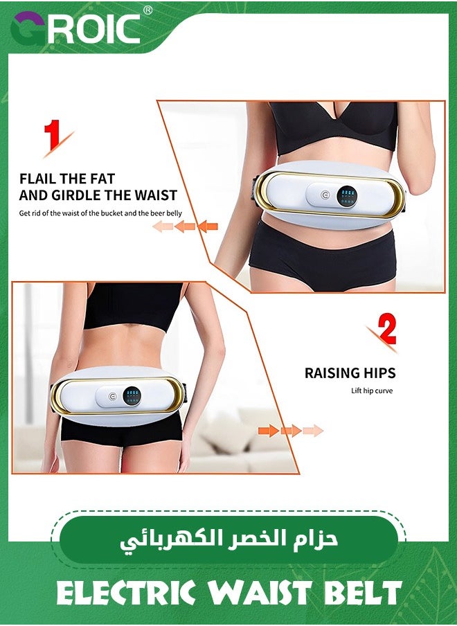 GROIC Slimming Belt, Heating fitness equipment,Weight Loss Machine for Women, Adjustable Vibration Massage, 3 Massage Modes,Belly Fat Burner,Waist Massager  - Image 2