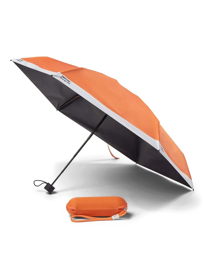 Pantone On-the-Go Travel Umbrella – Orange