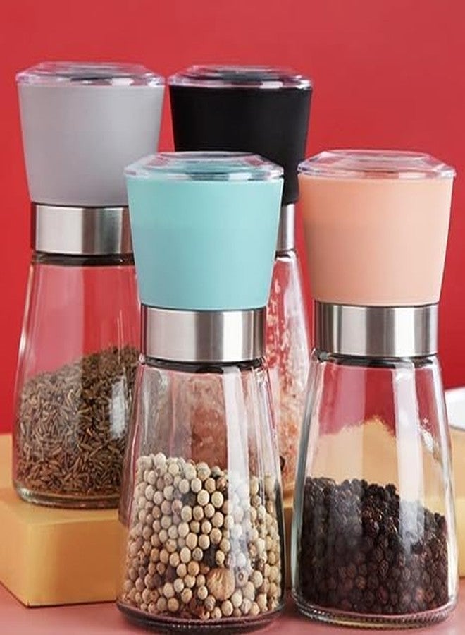 Anasis Plastic lid Cap Pot Salt Pepper Grinders refillable Set with Adjustable Coarseness Grind Spices Mixer Mill Stainless Steel shakers - Image 3