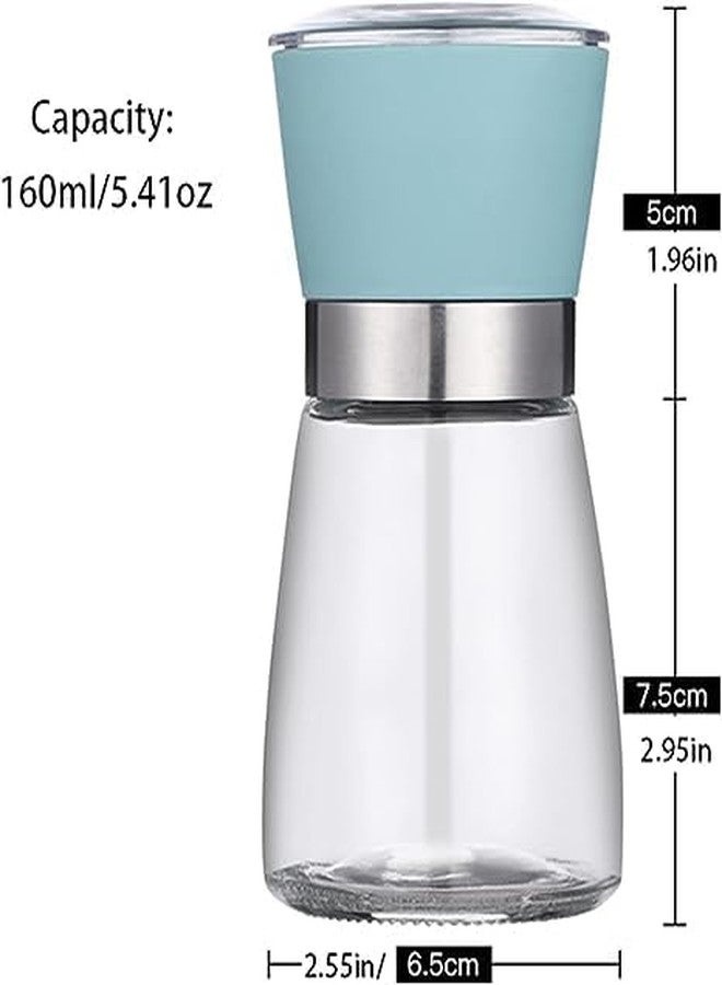 Anasis Plastic lid Cap Pot Salt Pepper Grinders refillable Set with Adjustable Coarseness Grind Spices Mixer Mill Stainless Steel shakers - Image 5
