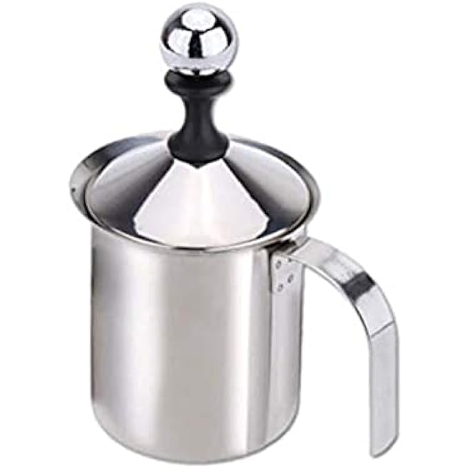 eWINNER 400Ml Stainless Steel Milk Frother Double Mesh Milk Foamer - Image 2