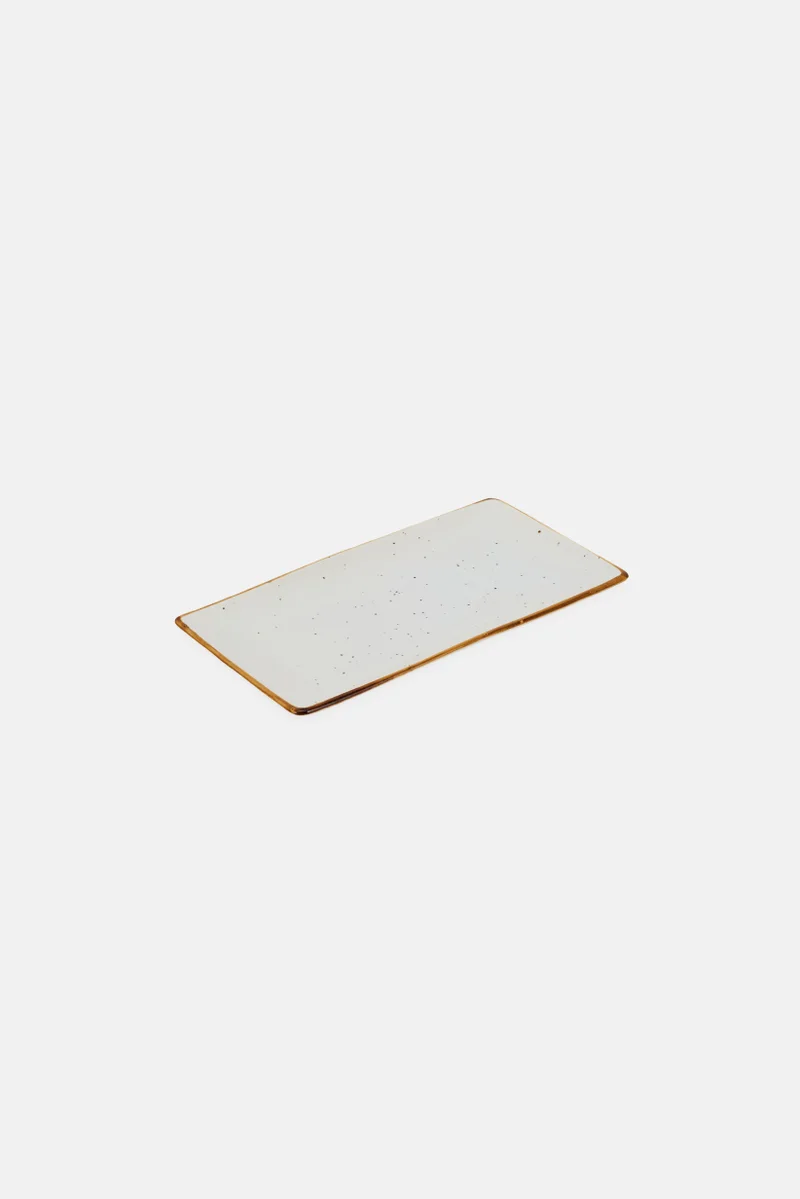 Muy Mucho Small Flat Porcelain Plate, White