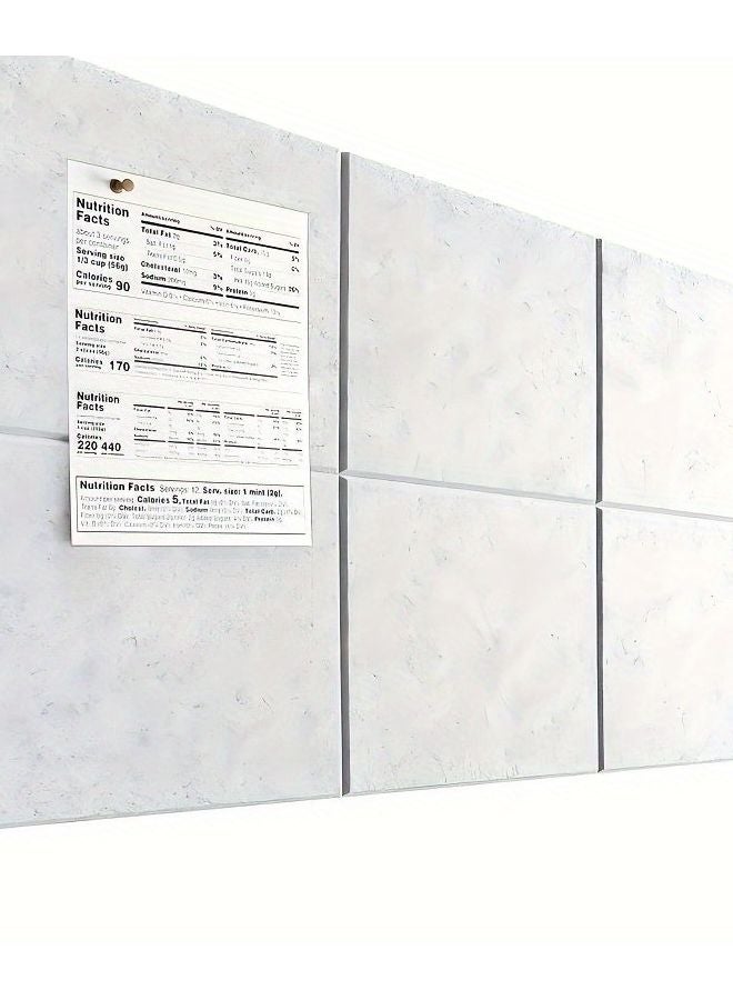 3pcs Silvery Grey Cork Felt Wall Tiles Push Pin Bulletin Boards Damage Free Installation - Image 5