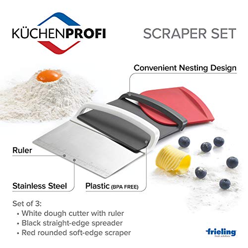 Küchenprofi Set: Dough Cutter, Curved and Flat Edge Scraper, Set of 3, Black/Stainless/Red, 3 Einheiten (K0805820003) - Image 2