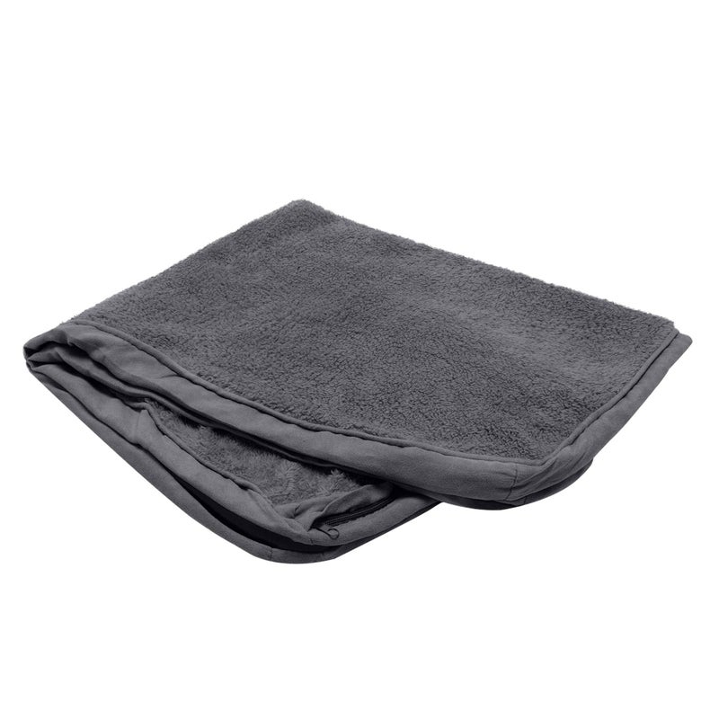 Furhaven Replacement Dog Bed Cover Terry Suede Mattress Machine Washable Gray Jumbo Plus XXLarge - Image 2