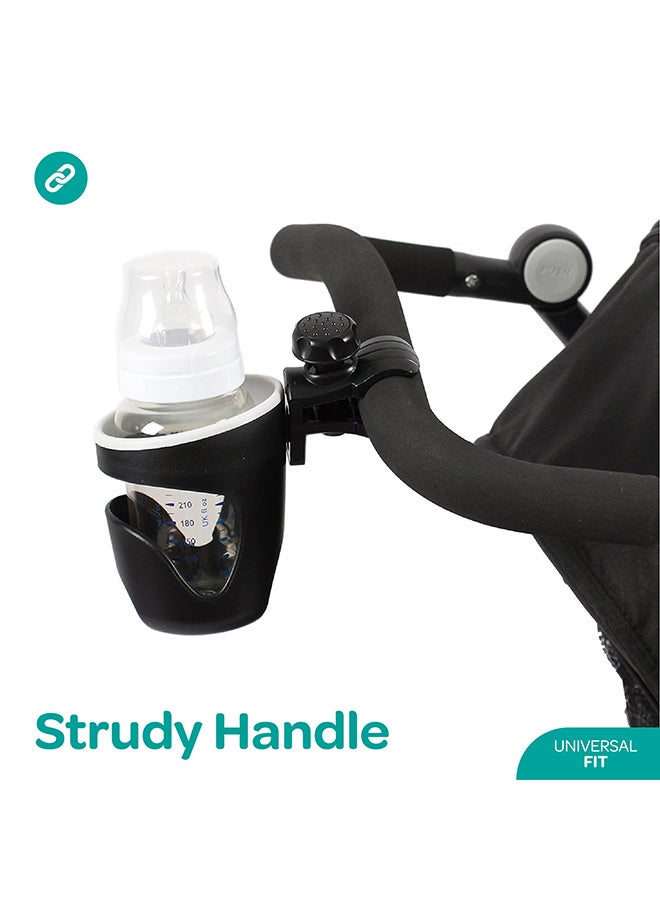 Moon Universal Cup Holder 360 Degree Rotating, Black - Image 5