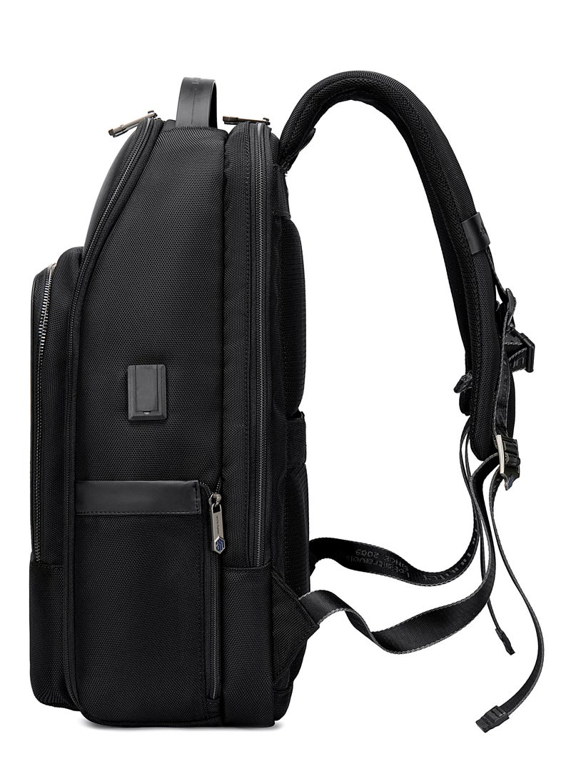 ARCTIC HUNTER Business Backpack for Men Laptop Bag Office Travel Backpack iPad and Clothing Pocket Anti Theft Water Resistant Backpack with USB Port B00403 Black - Image 4