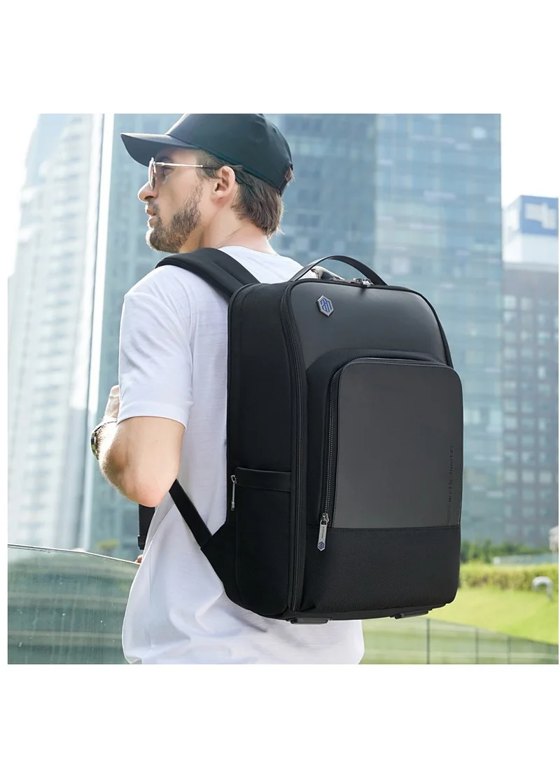 أركتيك هانتر Business Backpack for Men Laptop Bag Office Travel Backpack iPad and Clothing Pocket Anti Theft Water Resistant Backpack with USB Port B00403 Black