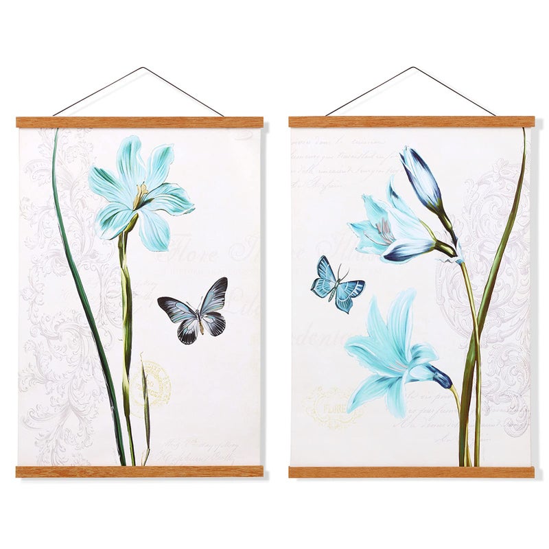 Falamon 2 Pack Magnetic Poster Hanger Frame Toac Wood Magnet Poster Frame للملصقات يطبع الصور صور خرائط مخطوطات وأعمال فنية قماش - Image 2