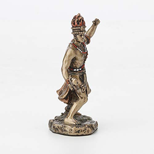 Veronese Design 3 1/2 Inch Chango Santeria Orisha God of Fire, Thunder, Lightening and War Cast Resin Hand Painted Antique Bronze Finish Statue Home Decor - Image 5