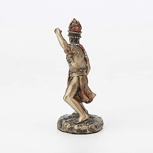 Veronese Design 3 1/2 Inch Chango Santeria Orisha God of Fire, Thunder, Lightening and War Cast Resin Hand Painted Antique Bronze Finish Statue Home Decor - Image 3