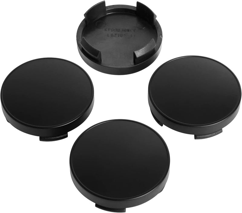 KitsPro 2.15Inch 55MM Wheel Center Caps for Ford 6M211003AA Rim Hub Caps, Pack of 4 (Matte Black, Outer 55MM, Inner 51MM) - Image 1