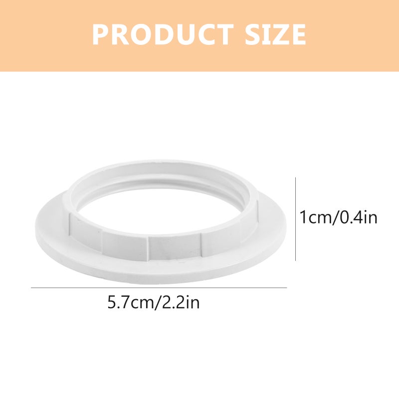 Lamp Shade Adapter Ring, Durable Plastic for E27 Lampshades, Easy Installation - Image 2
