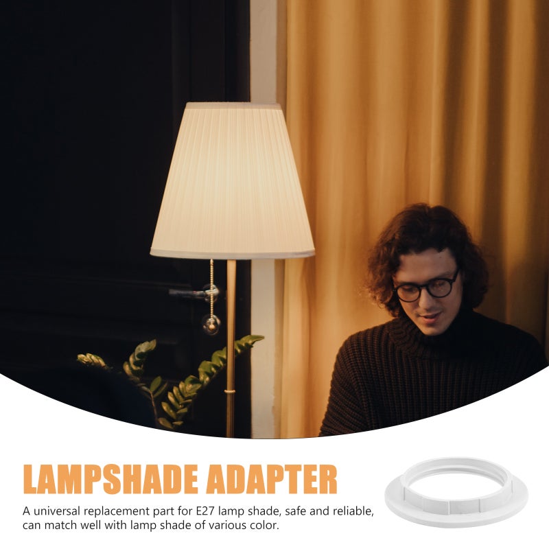 Lamp Shade Adapter Ring, Durable Plastic for E27 Lampshades, Easy Installation - Image 5