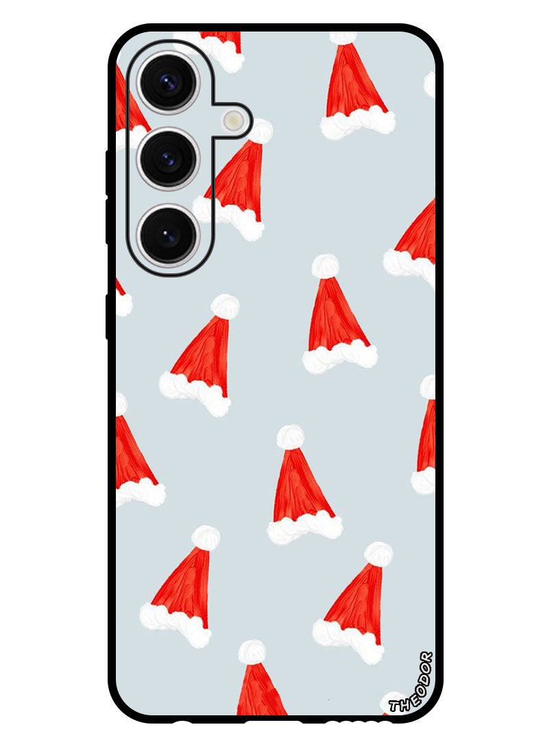 Theodor Protective Case Anti Scratch Shock Proof Bumper Cover For Samsung Galaxy S24 Christmas Caps - Image 1