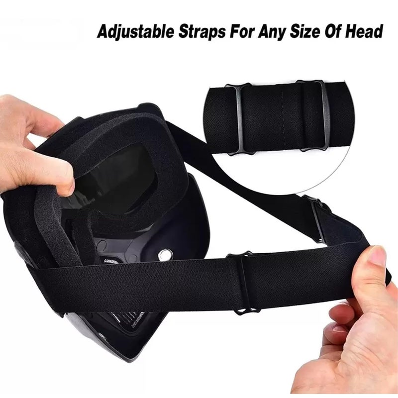 Asryd نظارات موتوسيكل ASRYD الصفراء نظارات دراجة نارية نظارات موتوكروس نظارات شمسية مقاومة للرياح نظارات ATV مقاومة للغبار نظارات سباق مقاومة للخدش (شفافة) - Image 4