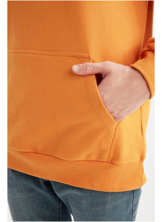 DeFacto - Man Comfort Fit Hooded Long Sleeve Knitted Sweat Shirt - Image 1