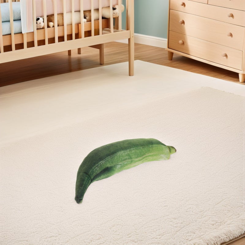 Plush 3d Pickle Throw Pillow - 19.85inch Okra Shaped Stuffed Toy - Stuffed Simulation Vegetable Cushion For Sofa Decoration Lumbar Support - Image 2