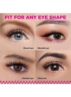 Calailis False Eyelash, Eye Makeup Lash 3D Faux Mink Fake Eyelash Long Natural Eyelashes 3 Pairs With 5G False Eyelash Glue (Cs30)  - Image 5