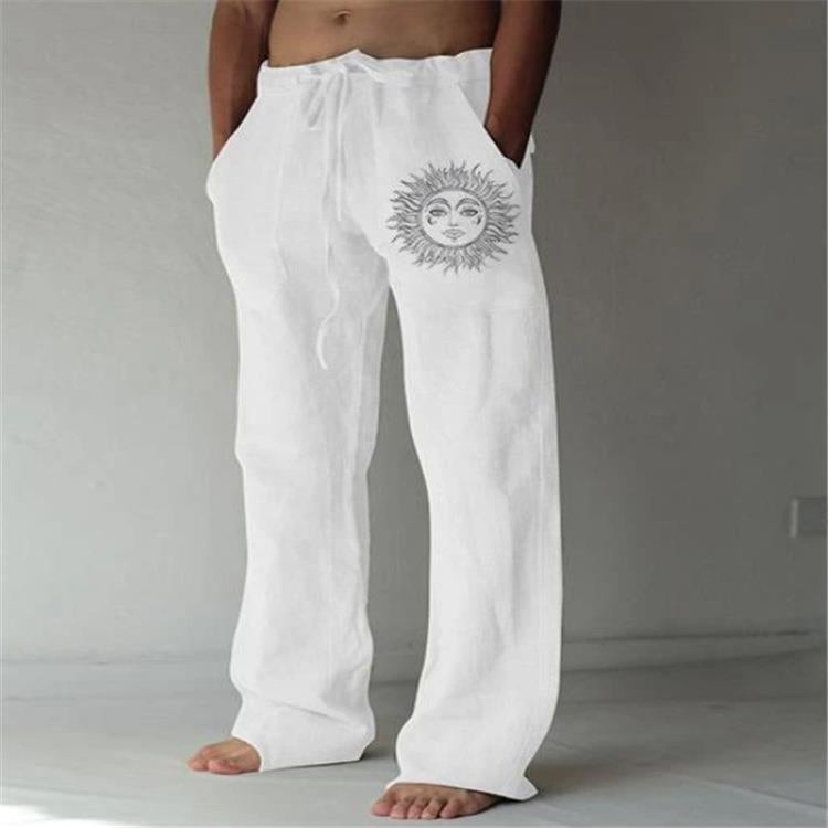 2023 Europe and the United States Amazon mens new drawstring elastic solid color loose casual pants factory outlet Grey  - Image 3