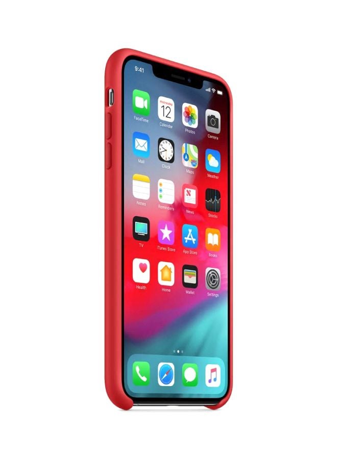 ابل  غطاء حماية واقٍ من السيليكون لهاتف أبل آيفون XS ماكس أحمر - Image 4