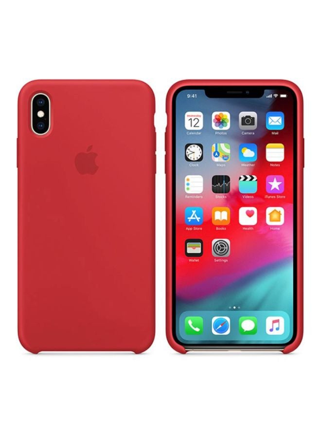 ابل  غطاء حماية واقٍ من السيليكون لهاتف أبل آيفون XS ماكس أحمر - Image 3