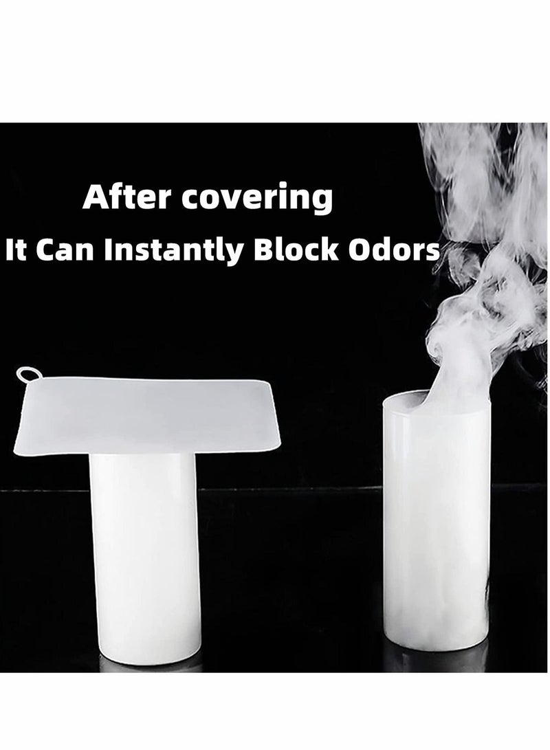 كابتن تيك Silicone Drain Cover White 8 in 20cm 2 Pcs Tub Stopper Floor Anti Odor Mat Drain Cover for Shower Floor Anti Cockroach Deodorizing Drain Cover Kitchen Seal for Kitchen Laundry Toilet and Else - Image 4