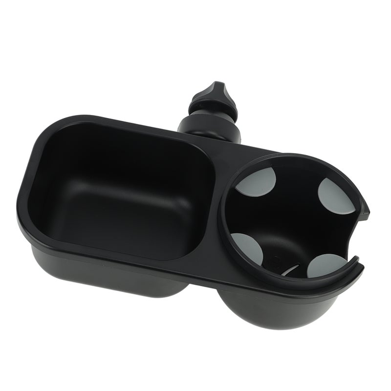 2 In 1 Stroller Snack Holder Universal Stroller Snack Catcher for Children Travel Daily Life Black - Image 1