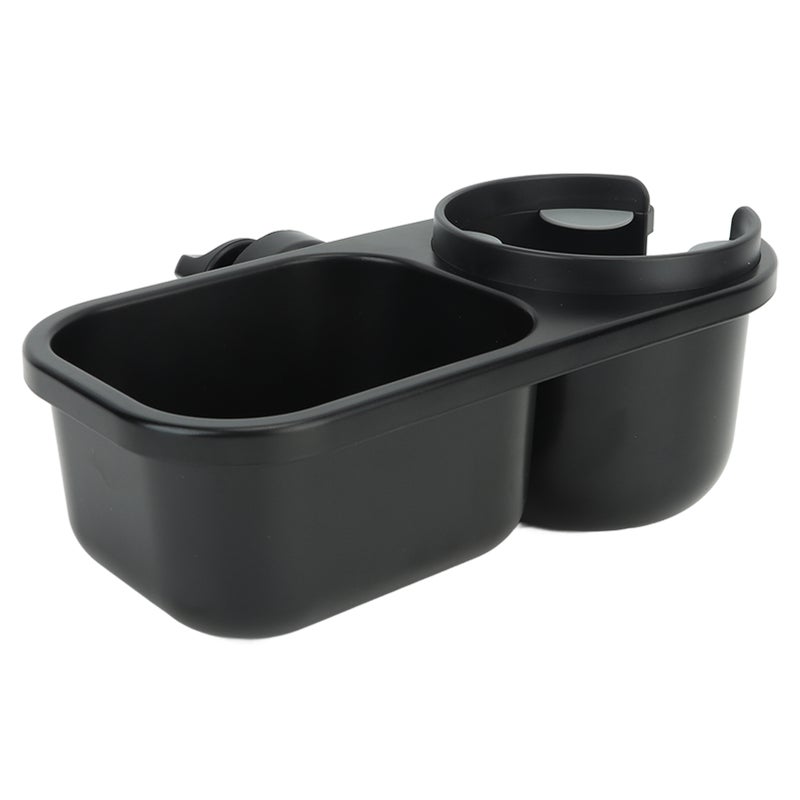 2 In 1 Stroller Snack Holder Universal Stroller Snack Catcher for Children Travel Daily Life Black - Image 2
