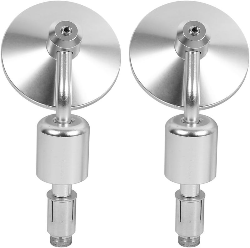 comfrt 1Pair 7/8" Round Bar End Bike Mirror, Adjustable Rear View Mirrors for Motorcycles, Motorbikes, Bicycle(Silver) Automotive Exterior Accessories Silver Handlebars 7/8 - Image 3