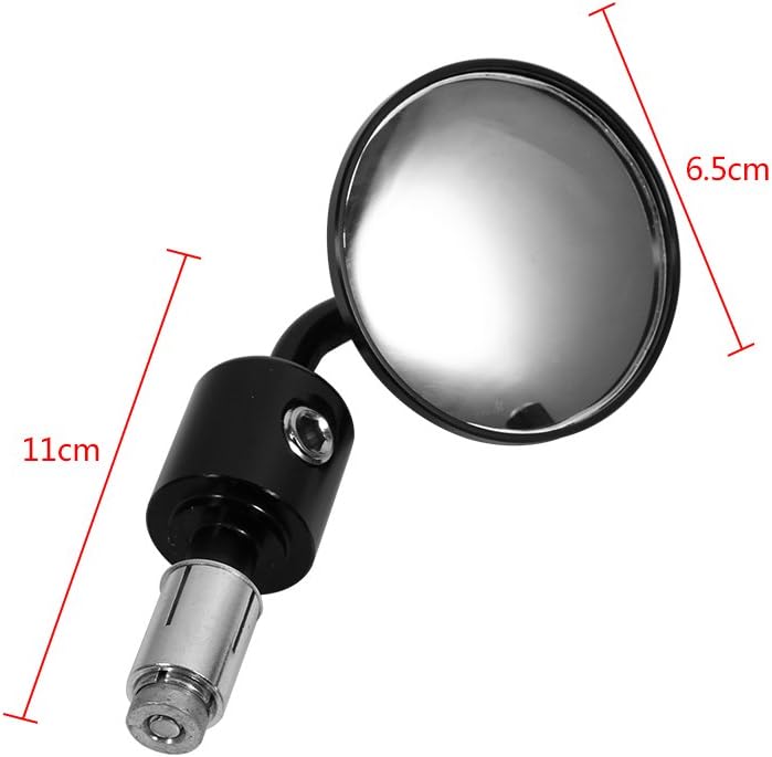 comfrt 1Pair 7/8" Round Bar End Bike Mirror, Adjustable Rear View Mirrors for Motorcycles, Motorbikes, Bicycle(Silver) Automotive Exterior Accessories Silver Handlebars 7/8 - Image 4