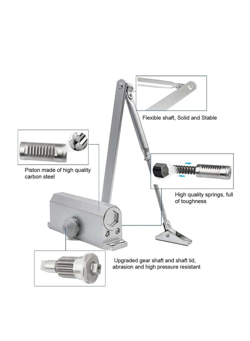 Flushrenic Automatic Door Closer,Automatic Door Closer Safety Spring Door Closer,Adjustable Quiet Door Closer , Heavy Duty Gate Closer,Residential and Light Commercial Use. - Image 4