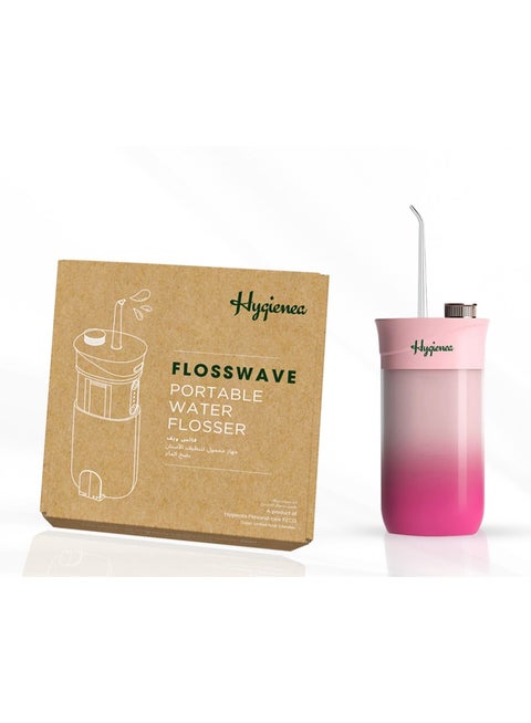 Hygienea Flosswave Water Flosser for Teeth, Dental Cleaning Portable Wireless Floss Machine, Color Rose Quartz (Pink)