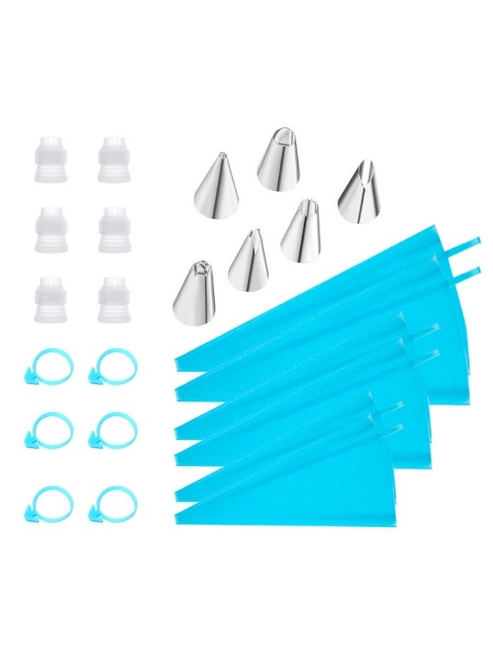 Reusable Piping Bags and Tips Set, Cake Decorating Tools with Icing Pastry Bags, Icing Bags Tips, Couplers and Frosting Bags Ties for Cookie Cupcakes - Image 1