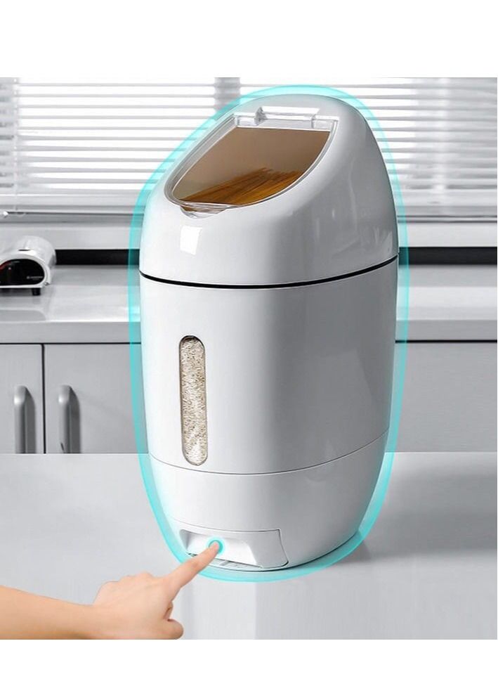 EMZJ Sealed Rice Bucket Grain Dispenser Storage Box Dry Food Container Kitchen Moisture-Proof Barrel XQ-013 - Image 3