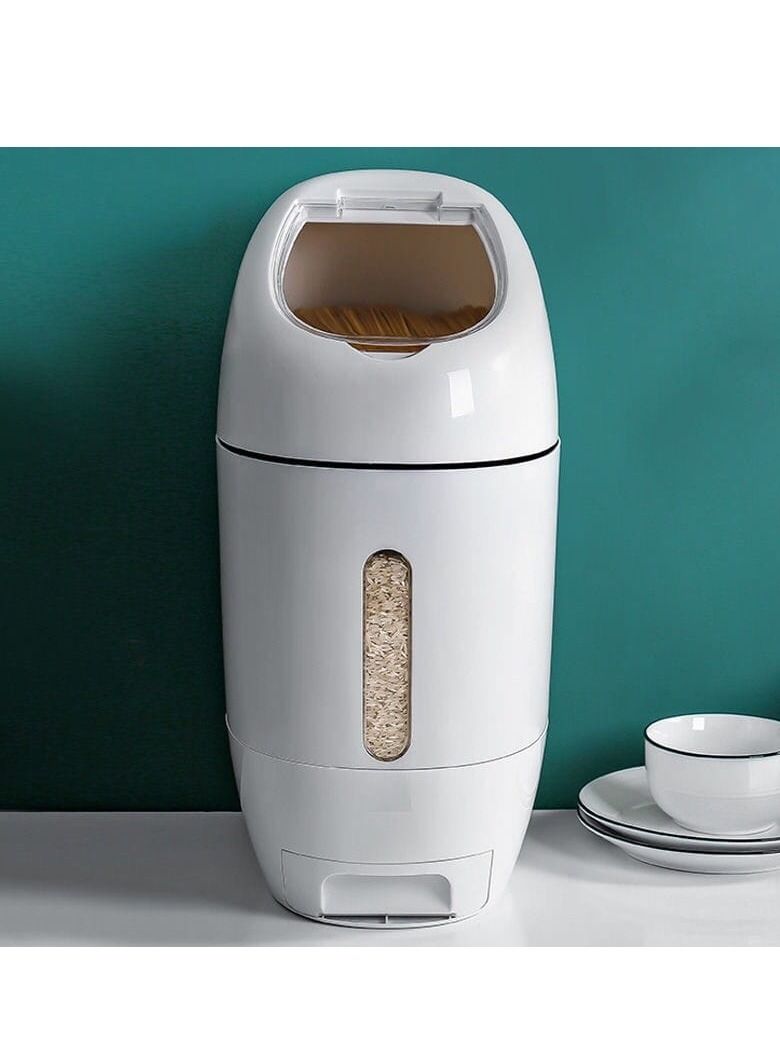 EMZJ Sealed Rice Bucket Grain Dispenser Storage Box Dry Food Container Kitchen Moisture-Proof Barrel XQ-013 - Image 2