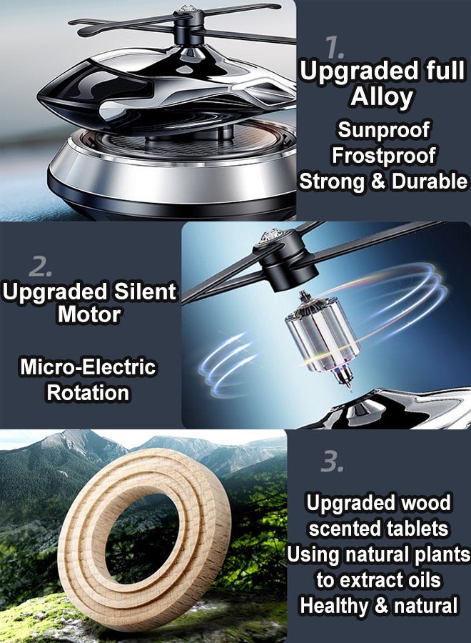 ZCM-HAPPY Helicopter Car Air Freshener Solar Rotating Aromatherapy Ornament - Image 5