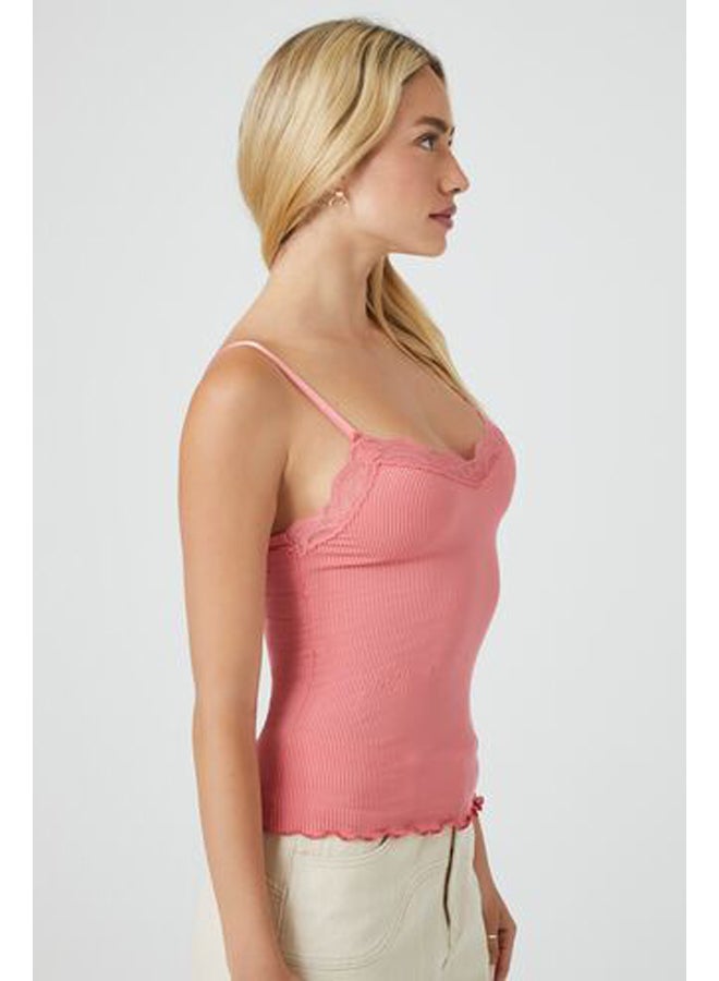 FOREVER 21 Ribbed Lace-Trim Cami - Image 2