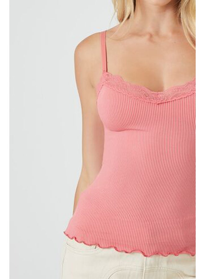FOREVER 21 Ribbed Lace-Trim Cami - Image 5