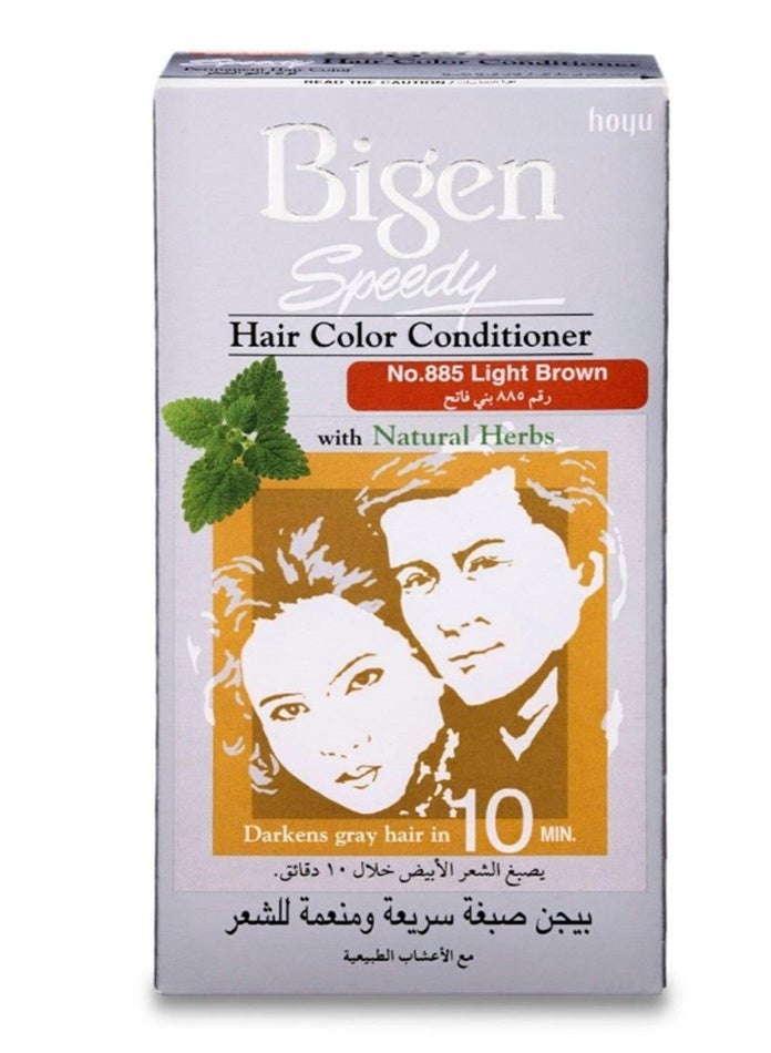 Bigen Hair Color Speedy Conditioner Light Brown 885 - Image 1
