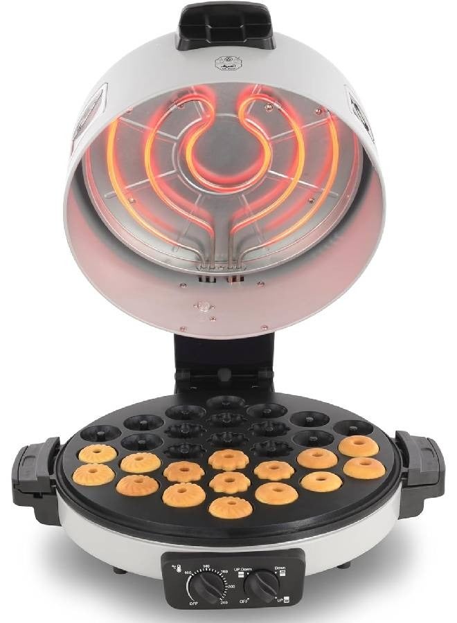 ALSAIF-ELEC Non-Stick Surface Bread Making Machine Multi-Use With Variable Plates 40 cm 2400 W E064004 Light Grey - Image 4