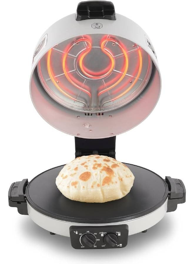 ALSAIF-ELEC Non-Stick Surface Bread Making Machine Multi-Use With Variable Plates 40 cm 2400 W E064004 Light Grey - Image 5