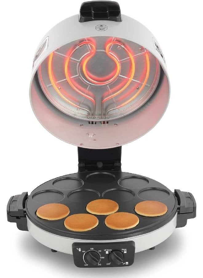 ALSAIF-ELEC Non-Stick Surface Bread Making Machine Multi-Use With Variable Plates 40 cm 2400 W E064004 Light Grey - Image 3