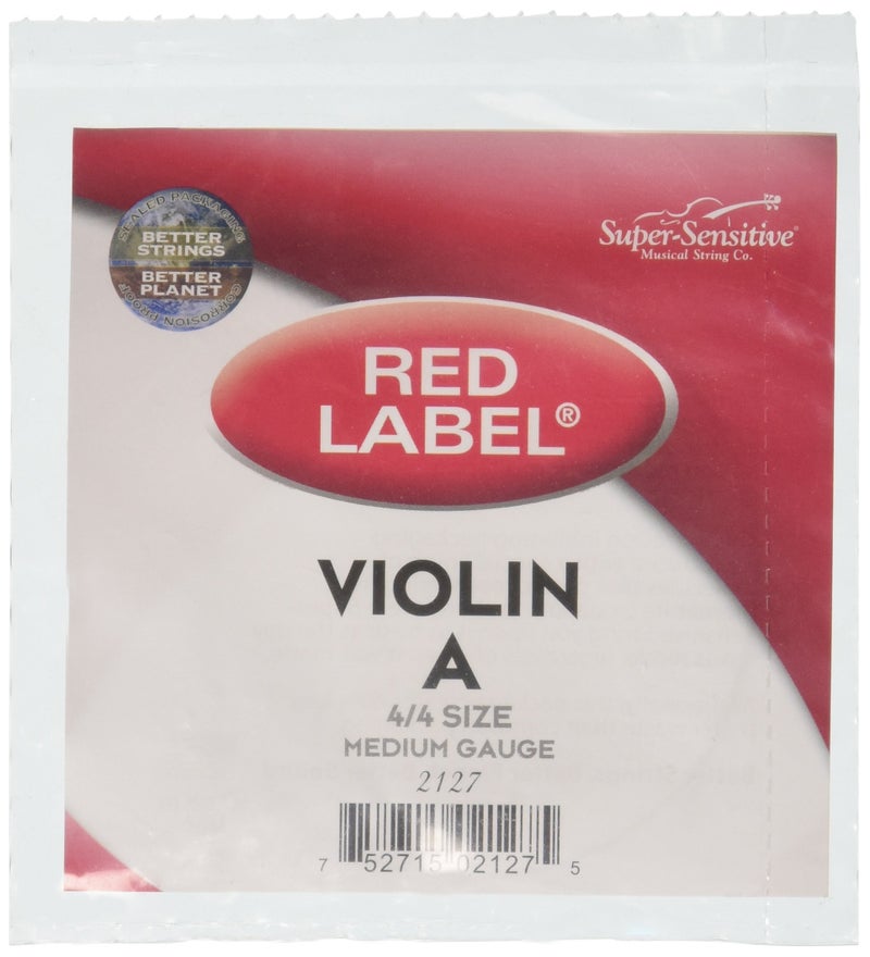 Super Sensitive Red Label Violin A String 4/4 Medium - Image 1