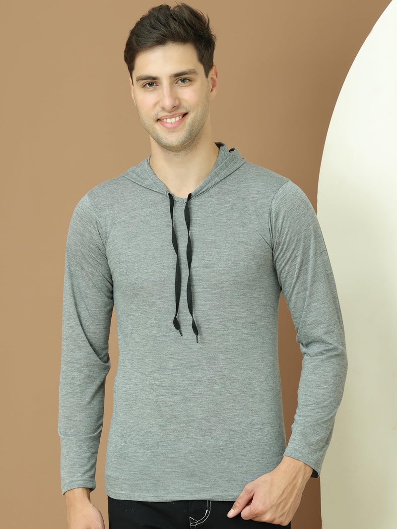 Mack JONNEY Cotton Regular Fit Grey Men Fullsleeve Hooded Neck Sweatshirt (Pack of 1)-T_10_MLG0001-XL - Image 3