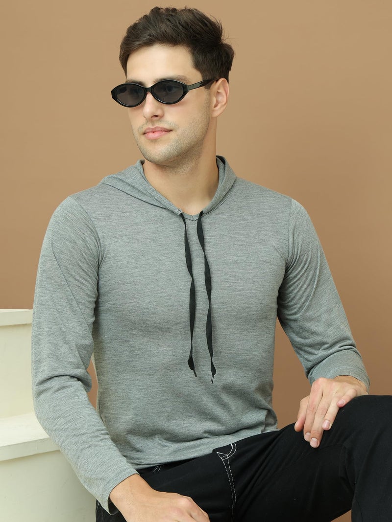 Mack JONNEY Cotton Regular Fit Grey Men Fullsleeve Hooded Neck Sweatshirt (Pack of 1)-T_10_MLG0001-XL - Image 2
