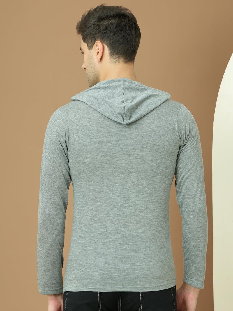 Mack JONNEY Cotton Regular Fit Grey Men Fullsleeve Hooded Neck Sweatshirt (Pack of 1)-T_10_MLG0001-XL - Image 4