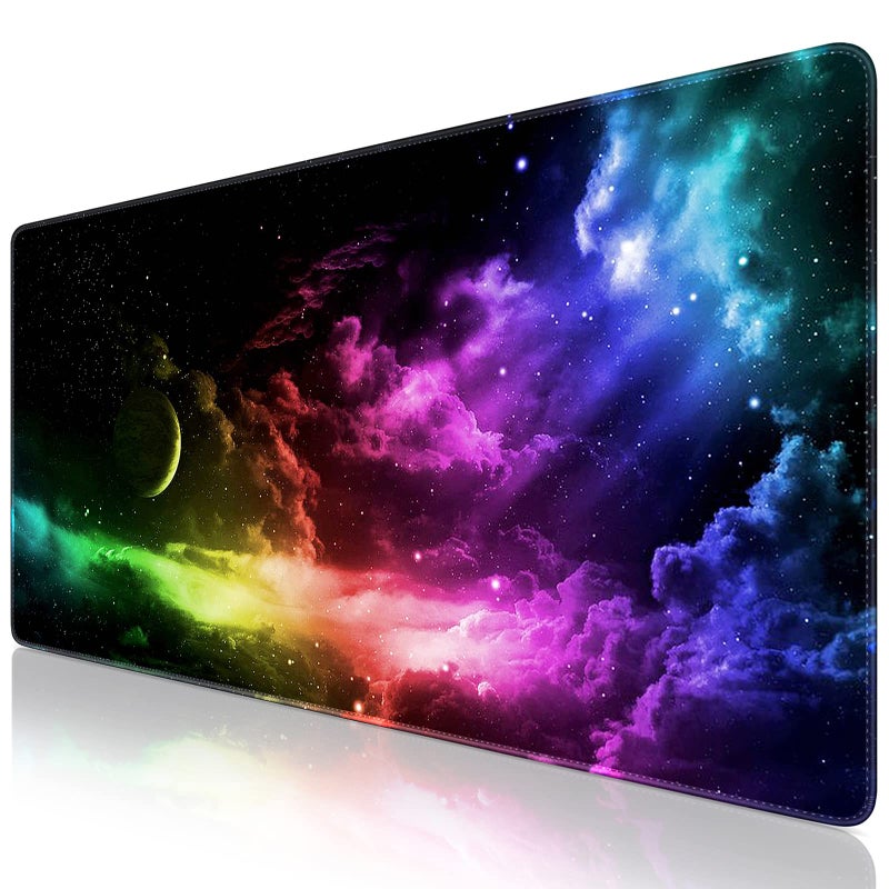 Canjoy Gaming Mouse Pad, XL Large Extended Keyboard Mouse Mat Big Computer Desk Pad with Non-Slip Base and Stitched Edge for Home Office Gaming Work 31.5x15.7inch - Image 1