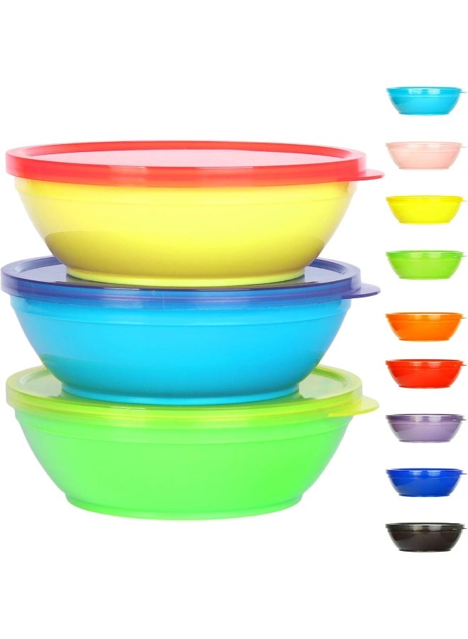 Youngever 18 Sets 8 ounce Kids Bowls with Lids - Image 1